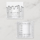 Makeup Artist Event Planner Silver Gray Passion Terminkarte (Vorne/Hinten)