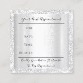 Makeup Artist Event Planner Silver Gray Passion Terminkarte (Rückseite)