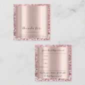 Makeup Artist Event Rose Gold Terminkarte (Vorne/Hinten)