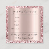 Makeup Artist Event Rose Gold Terminkarte (Rückseite)