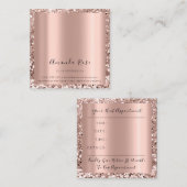 Makeup Artist Event Rose Gold Terminkarte (Vorne/Hinten)