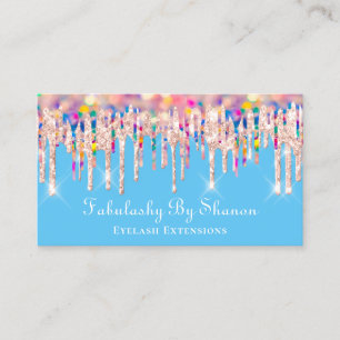 Makeup Artist Event Wedding Blue Unicorn Holograph Visitenkarte