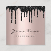 Makeup Artist Eventplaner Schwarze Tropfen Beeinfl Quadratische Visitenkarte (Vorderseite)