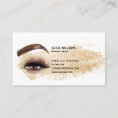 Makeup artist Eye Beauty Salon Lash Extension Visitenkarte (Rückseite)