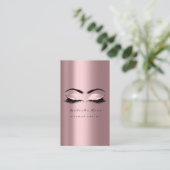 Makeup Artist Eye Lashes Glitzer Blush Pink Visitenkarte (Stehend Vorderseite)