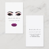 Makeup Artist Eye Lashes Glitzer Eyebrow Lips Glam Visitenkarte (Vorne/Hinten)