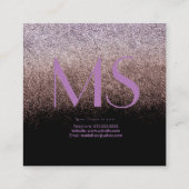 Makeup Artist Eye Lashes Quadratische Visitenkarte (Rückseite)