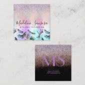 Makeup Artist Eye Lashes Quadratische Visitenkarte (Vorne/Hinten)