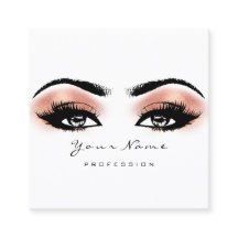 Makeup Artist Eyebrow Blush Lashes White Square
