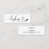 Makeup Artist Eyebrow Eyes Lashes Herz Mini Visitenkarte (Vorne/Hinten)