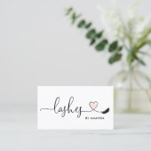 Makeup Artist Eyebrow Eyes Lashes Herz Visitenkarte (Stehend Vorderseite)