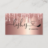 Makeup Artist Eyebrow Eyes Lashes Herz Visitenkarte (Vorderseite)