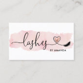 Makeup Artist Eyebrow Eyes Lashes Herz Visitenkarte (Vorderseite)