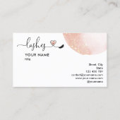 Makeup Artist Eyebrow Eyes Lashes Herz Visitenkarte (Rückseite)