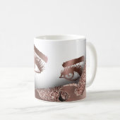 Makeup Artist Eyebrow Eyes Lashes Rose Gold Busine Kaffeetasse (VorderseiteRechts)