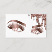Makeup Artist Eyebrow Eyes Lashes Rose Gold Visitenkarte (Vorderseite)