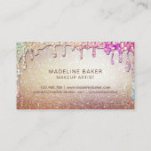 Makeup Artist Eyebrow Eyes Lashes Rose Gold Visitenkarte (Rückseite)