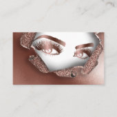 Makeup Artist Eyebrow Eyes Lashes Rose Gold Visitenkarte (Vorderseite)