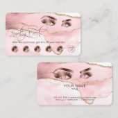 Makeup Artist Eyebrow Eyes Lashes Rose Treuekarte (Vorne/Hinten)