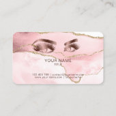 Makeup Artist Eyebrow Eyes Lashes Rose Treuekarte (Rückseite)