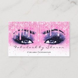 Makeup Artist Eyebrow Lash Glitzer Tropfen Navy Pi Visitenkarte