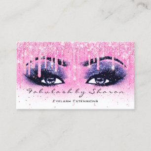 Makeup Artist Eyebrow Lash Glitzer Tropfen Navy Pi Visitenkarte