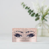 Makeup Artist Eyebrow Lash Glitzer Tropfen Spark B Visitenkarte (Stehend Vorderseite)