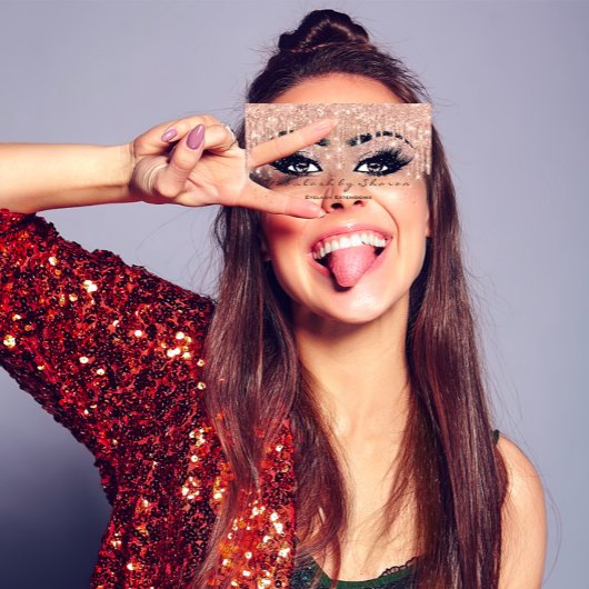 Makeup Artist Eyebrow Lash Glitzer Tropfen Spark O Visitenkarte