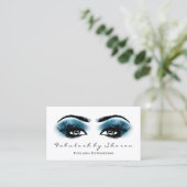 Makeup Artist Eyebrow Lashes Blue Marine Visitenkarte (Stehend Vorderseite)