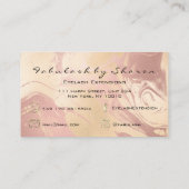 Makeup Artist Eyebrow Lashes Erweiterung Gold Visitenkarte (Rückseite)