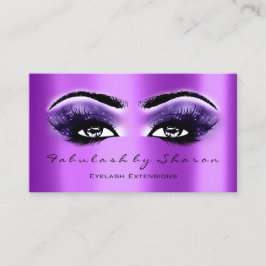 Makeup Artist Eyebrow Lashes Extension Lila Visitenkarte