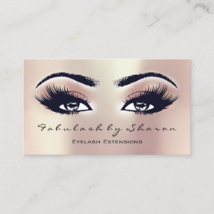 Makeup Artist Eyebrow Lashes Extension Rose Pearl Visitenkarte