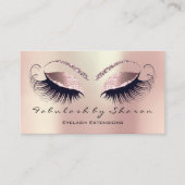Makeup Artist Eyebrow Lashes Rose Glam Visitenkarte (Vorderseite)