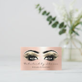 Makeup Artist Eyebrow Lashes Rose Gold Visitenkarte (Stehend Vorderseite)