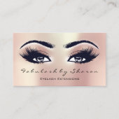 Makeup Artist Eyebrow Lashes Rose Pearl Visitenkarte (Vorderseite)