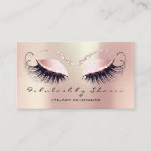 Makeup Artist Eyebrow Lashes Rose Social Visitenkarte (Vorderseite)