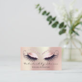 Makeup Artist Eyebrow Lashes Rose Social Visitenkarte (Stehend Vorderseite)