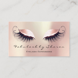 Makeup Artist Eyebrow Lashes Rose Social Visitenkarte