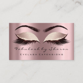 Makeup Artist Eyebrow Lashes Rose sozialer Glitzer Visitenkarte