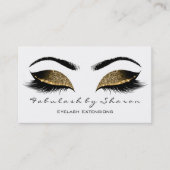 Makeup Artist Eyebrow Lashes Schokolade Schwarz-we Visitenkarte (Vorderseite)