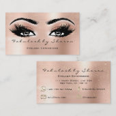 Makeup Artist Eyebrow Lashes Visitenkarte (Vorne/Hinten)
