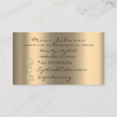 Makeup Artist Eyebrow Lashes Visitenkarte (Rückseite)