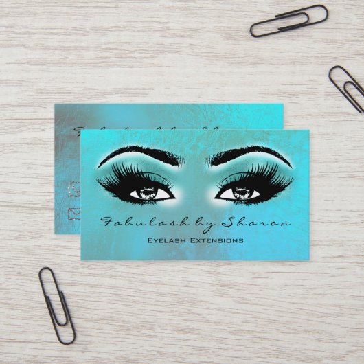 Makeup Artist Eyebrow Lashes Visitenkarte (Vorderseite/Rückseite Beispiel)