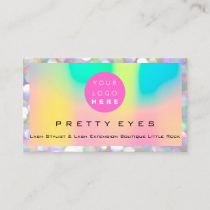 Makeup Artist Eyebrows Lash Bokeh-Logo Visitenkarte