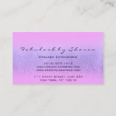 Makeup Artist Eyebrows Lash Pink Blue Navy Visitenkarte (Rückseite)