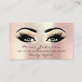 Makeup Artist Eyebrows Lashes Champaigne-Rose Visitenkarte (Vorderseite)