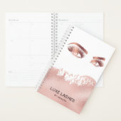Makeup artist Eyebrows Lashes Glitzer Rose Gold Planer (Anzeige)