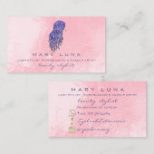Makeup Artist Eyebrows Lashes Pink Friseur Visitenkarte (Vorne/Hinten)