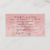 Makeup Artist Eyebrows Lashes Pink Glitzer Visitenkarte (Rückseite)