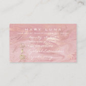 Makeup Artist Eyebrows Lashes Pink Glitzer Visitenkarte (Rückseite)